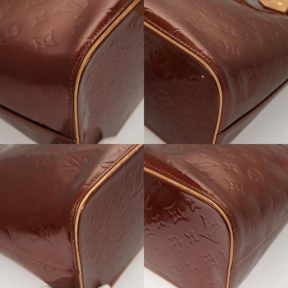 LOUIS VUITTON Monogram Vernis Houston Hand Bag Bronze M91122 - Picture 10 of 13
